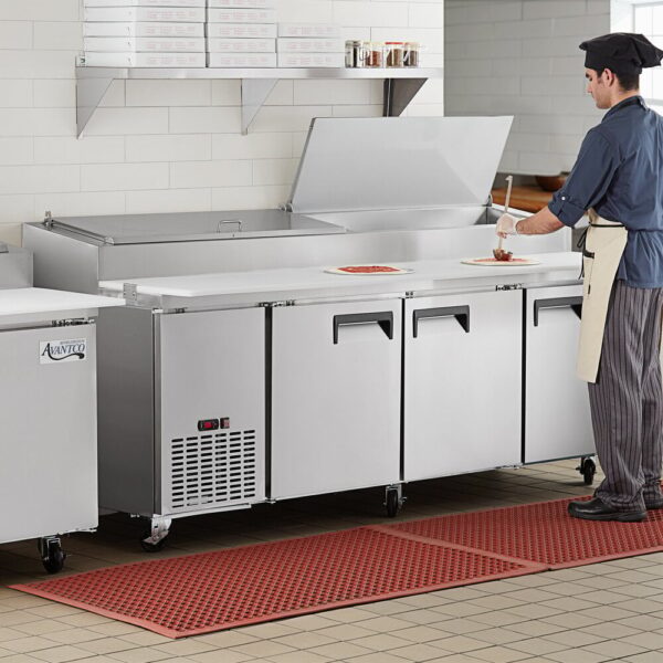 Avantco 3 Door Refrigerated Pizza Prep Table - Image 2
